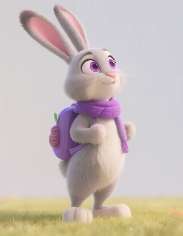Mella the gray rabbit